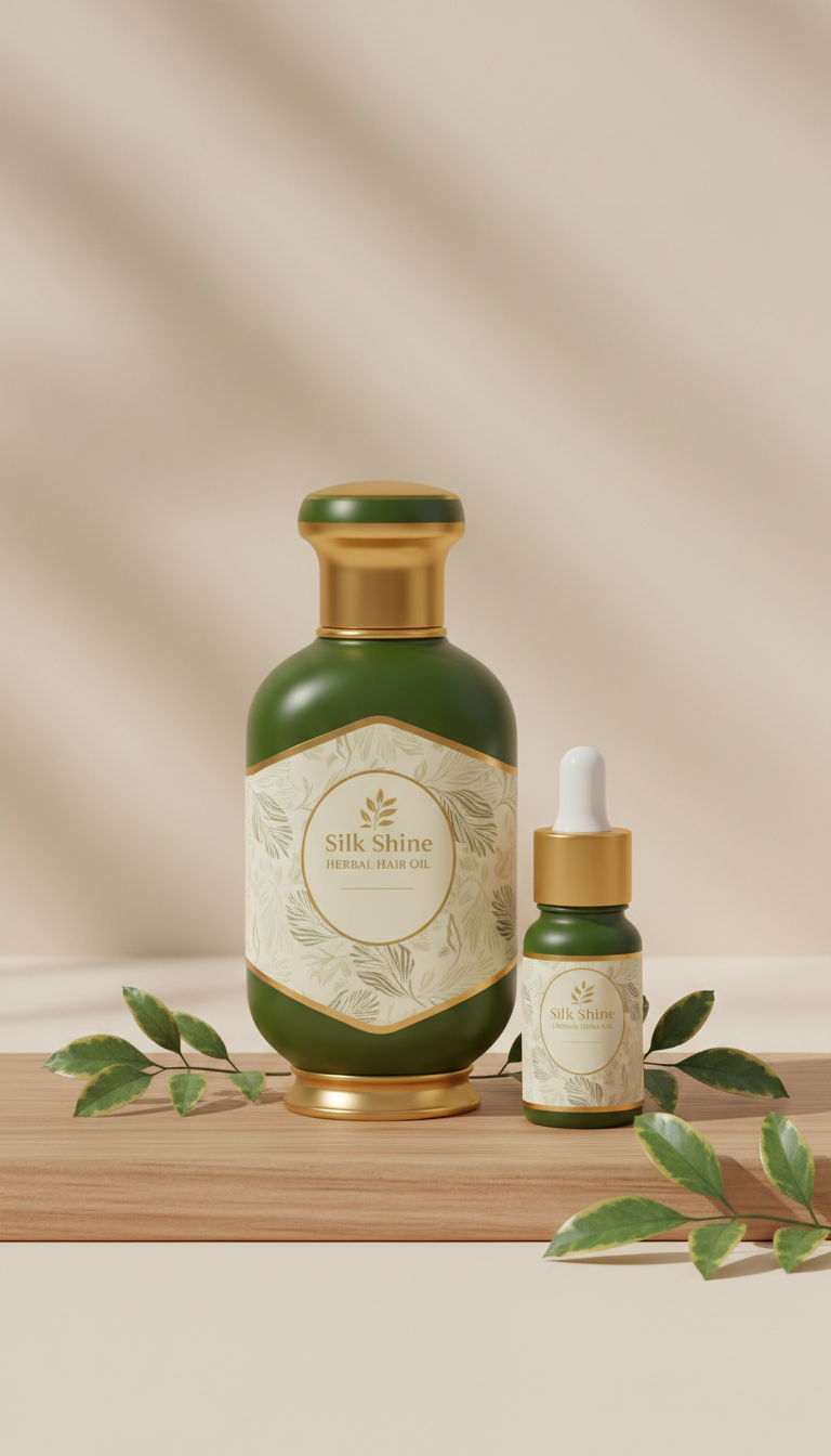 Silk shine herbal hair oil